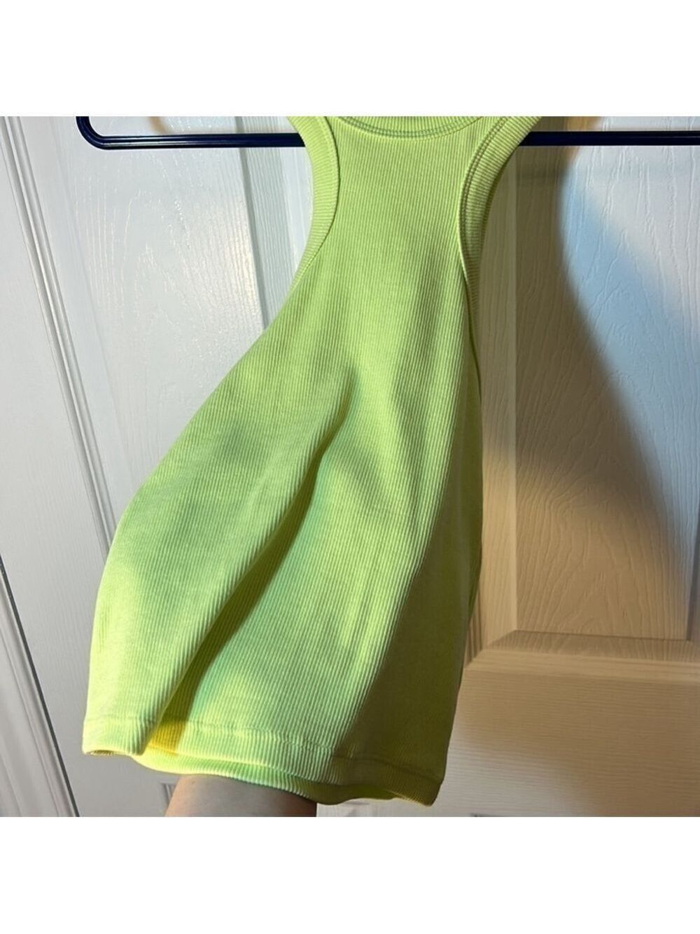 Zara Ribbed Crop Tank Top Yellow Small - Picture 3 of 6